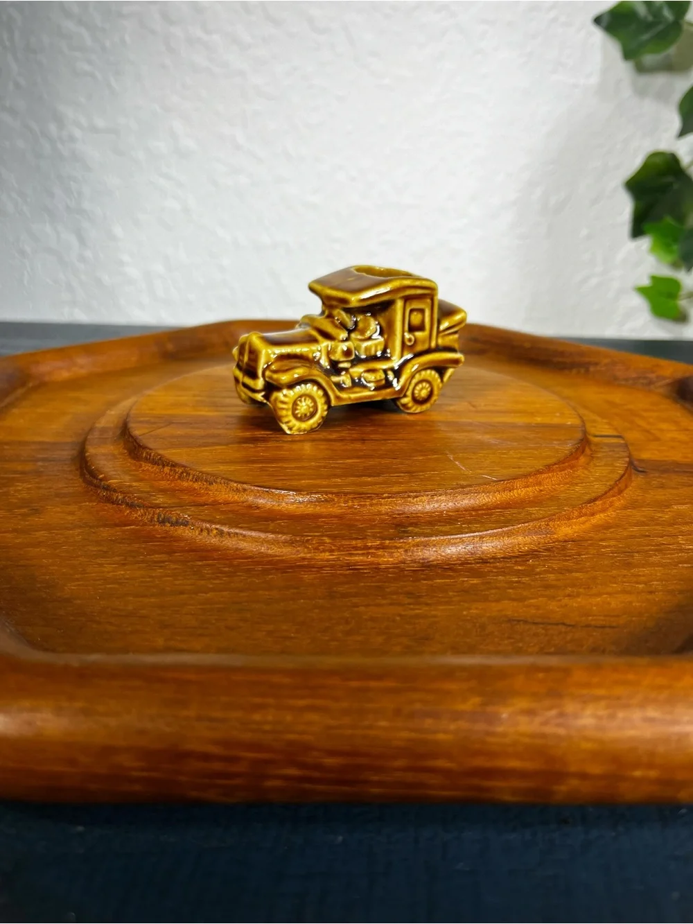Vintage Toothpick Holder/ Ceramic Model T